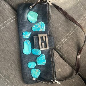 Denim fendi bag